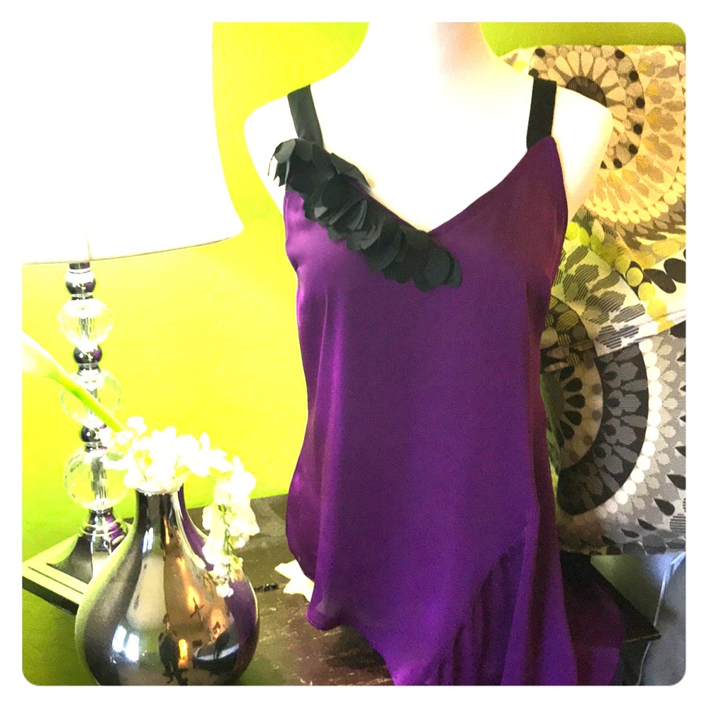 Purple and black top